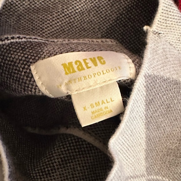 NWT Maeve XS Mock Neck Black and white sweater - Picture 5 of 9